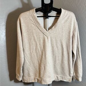 Orvis Classic Beige Fleece Sweatshirt Oversized Large